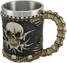 1 X Gothic Tribal Skull Tankard Coffee Mug Cup Creepy picture