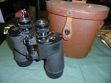 BAUSCH & LOMB M7 (1942) F.J.A. 7x50 ARMY BINOCULARS WITH LEATHER CASE picture