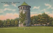 The Old Water Tower Rockford Park Wilmington Delaware Vintage Linen Post Card picture