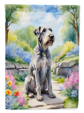 Irish Wolfhound Spring Path Flag Canvas House Size DAC6651CHF picture