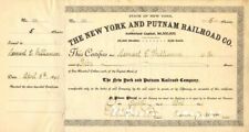 New York and Putnam Railroad Co. Signed by Chauncey M. Depew - Stock Certificate picture