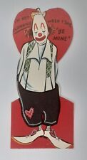 Valentine Card Circus Clown I'm Not Clowning When I Say Be Mine 1940s picture