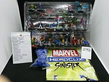 Heroclix Sinister Marvel Lot of 28 FIGURES IN TWO HOLDERS + RINGS AND ID SHEET picture