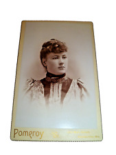 ANTIQUE PHOTOGRAPH Cabinet Photo Pomeroy Kansas City MO Young Lady 6x4
