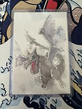 Kagemaru Himeno Pokémon Sketch Card Postcard Signed Auto 1/1 PSA DNA Eligible picture