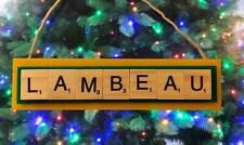 Lambeau Field Green Bay Packers Frozen Tundra Christmas Ornament Scrabble Tiles picture
