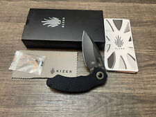 Kizer Vanguard Mini Roach Folding Knife, Black Milled G-10 Handles V3477C2 picture