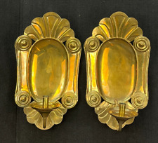 Pair Mottahedeh Large Brass 18 1/2
