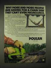 1978 Poulan Micro XXV chainsaw Ad - Can't Pronounce picture