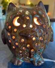 Owl Lamp moon eyes  Fall Lamp 5.5” tall Accent Art Lamp picture