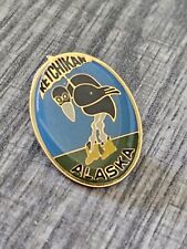 Vintage Ketchikan Alaska Bird In Boots Umbrella Pin Rare Pinback picture