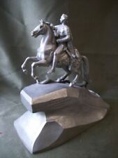 Russian Tsar Peter on horseback USSR Russian metal statue figure 3266 picture