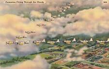 Vintage Postcard Formation Flying Through the Clouds, U.S. Navy, WW2 picture