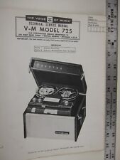 SF  60's V-M Voice of Music Technical Service Manual MODEL 725   BIS picture
