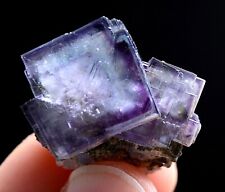 15g Natural Phantom Window Purple Fluorite Mineral Specimen/ Yaogangxian China picture
