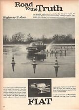 Auto Fiat 124 1967 Original Advertising' Vintage Highway Slalom picture