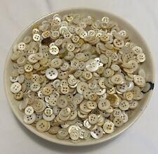 Huge Lot of 2,000+, 2 Pounds, MOP, Mother of Pearl Shell Vintage Buttons, 4-Hole picture
