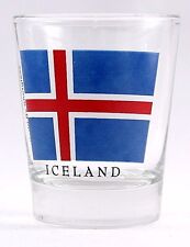 ICELAND FLAG SHOT GLASS SHOTGLASS picture