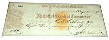 AUGUST 1867 NEW LONDON NORTHERN COMPANY CHECK #404 CENTRAL VERMONT picture