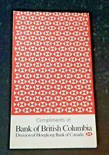 Bank of BRITISH COLUMBIA  small paper tablet ~ 2 3/4