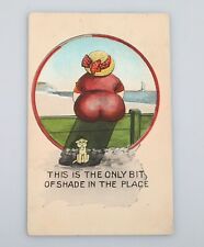 Vintage Postcard Obesity Fat Big Butt is the Only Bit of Shade In The Place picture
