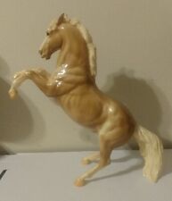 Vintage Beautiful 1960's Breyer  Horse 10” Tall Glazed Shiny Brown Tan Stallion  picture