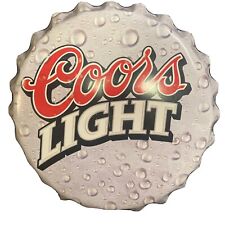 ‘Coors Light’ Vintage 1998 Beer Sign Bottle Cap Size: 19 Inches picture
