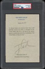 President Jimmy Carter Signed Oath of Office Print Autograph (PSA & DNA Cert) picture