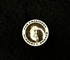 Herbert Hoover 1932 campaign pin, Kleenex Tissues reproduction 1968 picture