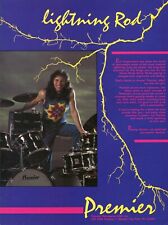 1984 Print Ad of Premier Resonator Drum Kit w Rod Morgenstein Steve Morse Band picture