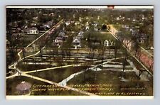 Fremont NE-Nebraska, City Park, Residences, Chimney View Vintage c1909 Postcard picture