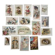 Victorian Era Advertising Trade Cards, Lot of 17 picture