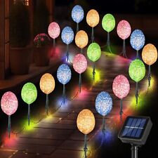 Holiday Easter Bunny Eggs Outdoor Pathway Stakes Solar LED Garden Yard Art Decor picture