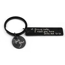 Stainless Steel Drive Safe Keychain Keyring Engrave Gift For Husband Boyfriend picture