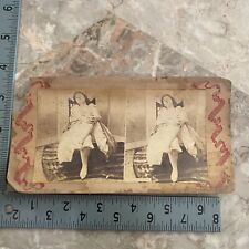 Antique Stereopticon Viewer Card Taking It Easy Woman Relaxing Dressing Risque picture