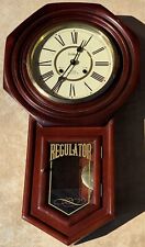 VINTAGE WALTHAM 31 DAY CHIMING PENDULUM WALL CLOCK WITH KEY WORKS 28.5
