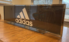vintage Large Adidas Store Display Advertising Sign Metal 2 Sided Stand Rare picture