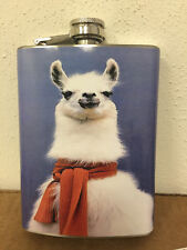 Cute Llama Flask 8oz Stainless Steel Hip Drinking Whiskey Rum picture