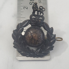 Royal Marine Cap Badge QC Bronze 2 Lugs VINTAGE picture