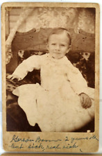 Vintage Photo 1910's, Very Sick 2 Year old Girl in White Dress, Cardstock 6x4 picture