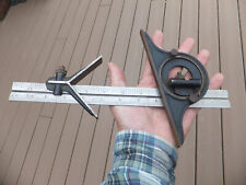 Vintage Antique Millers Falls Ruler Combination Square Angle Finder, HM Macleod? picture