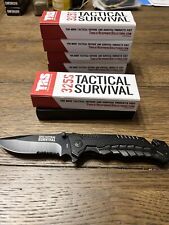 “LOT OF 5” TRS 325S Tactical Survival Pocket Knife Tool With Window punch picture