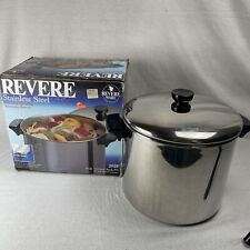 Revere Ware 8 Qt Stock Pot wLid Stainless Steel Tri-Ply Disc Bottom Clinton EPOC picture