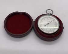 Chrome Plated POCKET ANEROID COMPENS BAROMETER ALTIMETER LUFFT GERMAN with case picture