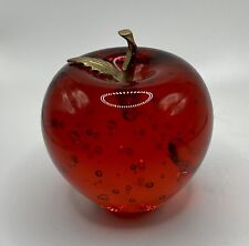 Dynasty Gallery Heirloom Collection Red Apple Paperweight With Metal Stem picture
