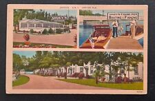 Vintage Shueys Inn Restaurant Jupiter Florida US 1 FL Fishing Trailer Postcard  picture