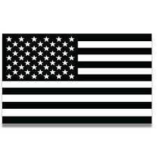 Black and White American Flag Car Magnet Decal, 5x8 Inches, Automotive Magnet picture
