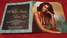 Whitney Houston Funeral Celebration Of Life Prayer Card With Pix Bobbi Christia picture