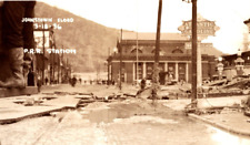 c1936 RPPC Flood MAJOR Damage Pennsylvania Railroad Station JOHNSTOWN Postcard picture