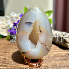 340g High Quality Agate Geode Eggs Quartz Crystal Gemstone Egg Healing picture